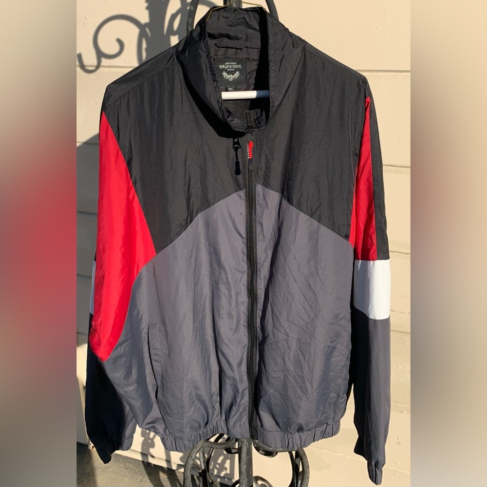 The Original Brave Soul London Windbreaker Jacket (Men’s Size: XL) (Multicolor)
